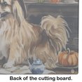 thumbnail image 2 of Tibetan Spaniel Fall Kitchen Pumpkins Glass Cutting Board Large 12 in x 15 in, 2 of 5