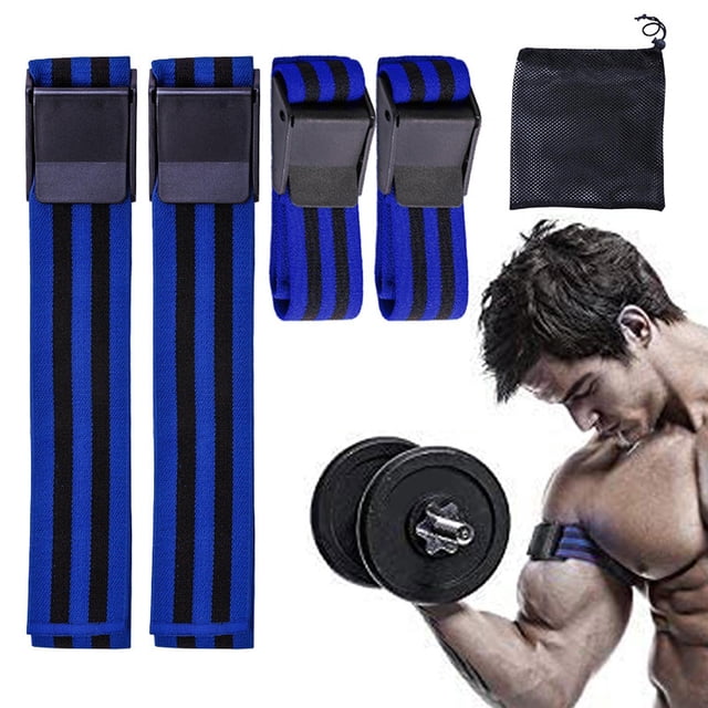 de restricción de sangre para muslos y s, de oclusión, 2 pulgadas de ancho para entrenamiento piernas, de restri , y muslo azul Brazo y muslo azul