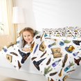 thumbnail image 3 of Homewish Western Retro Witch King Bedding for Kids, White Magic Quill Bottle King Bed in a Bag, Polka Dot Reversible, 7pcs, 3 of 7