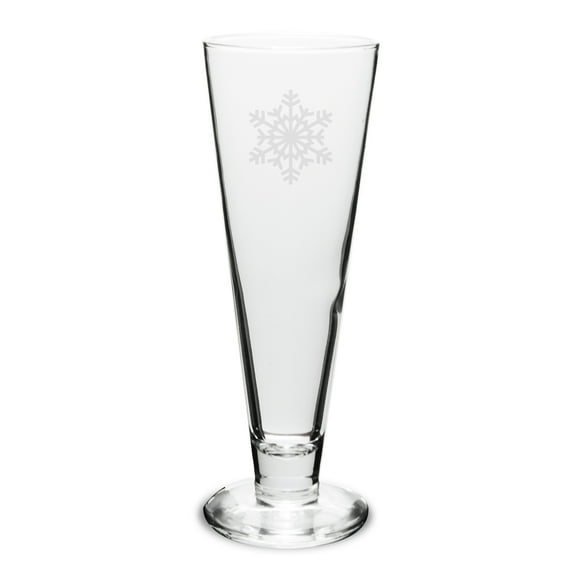 Snowflake 16 oz. Deep Etched Classic Pilsner