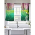 thumbnail image 6 of Pink Flower Tree Sheer Curtains 45 Inches Length 2 Panels Set, Window Sheer Curtains for Living Room/Bedroom, Spring Lake Boat Country Natural Scenery Light Filtering Rod Pocket Curtain 52''x45''x2, 6 of 8