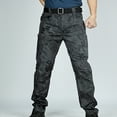 thumbnail image 5 of cllios Men's Camo Cargo Pants Big and Tall Military Combat Trousers Multi Pockets Outdoor Stretch Waterproof Tactical Pants Lightweight Hiking Trouser Work Pants for Men Dark Gray XL, 5 of 8