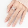 thumbnail image 4 of Geometric Figure Rotating Rings Micro Rotating Anxiety Stress Rings Adjustable Zircon Open Rings for Women and Kids, 4 of 4