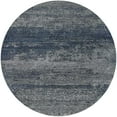 thumbnail image 1 of Ahgly Tapis d'Intérieur Rond Moderne Mi-Siècle Bleu Ardoise Foncé Oriental, 3 Pieds Rond, 1 of 6