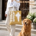 thumbnail image 3 of OKKEEY Canvas Tote Bag for Women, Religious Jesus Saves Cross Print, Christian Faith Gift for Church, Bible Carry, Lightweight & Sturdy Canvas, 3 of 10
