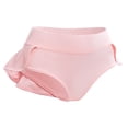 thumbnail image 2 of Women's High Waist Wide Waistband Ruffle Yoga Shorts Gym Workout Rave Booty Dance Mini Hot Pants Bottoms Active Skirted Panties M Pink, 2 of 8