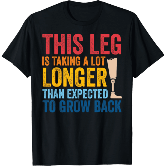 Vintage Amputee Prosthetic Leg Arm Amputation Mens T-Shirt100% cotton