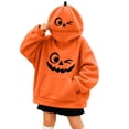 thumbnail image 6 of Halloween sweatshirt kids, long sleeve Halloween hoodie for children, Long Sleeve Pullover Hooded Top with Front Pocket fall sweatshirt kids, 6 of 7