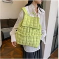thumbnail image 2 of LHSHID Quilted Backpack for Women Lightweight Puffer Drawstring Padding Hiker Back Pack Travel Backpack College Gym Bag, 2 of 7
