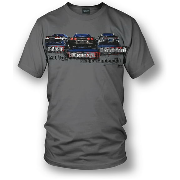 Corvette Shirt - Fast Exact Dominant - Corvette C3,c5,c6 - Grey