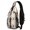 Halloween Grid Ghost Pumpkin, variant on Halloween Ghost Skull Lilac Pattern Sling Backpack, Casual Day Sling Pack with Earphone Port, Breathable Padded Back Gift Ideas for Hiking Cycling Walking