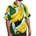 thumbnail image 2 of Banana Men's Casual Printed Button Down Short Sleeve Poplin Hawaiian Beach Shirt with Spread Collar Tops, 2 of 6