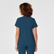 Wink W123 Womens Mock Wrap Scrub Top, Caribbean Blue, L Womens