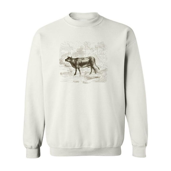 Cow Vintage Engraved Sweatshirt Men -Image by Shutterstock, Male Medium