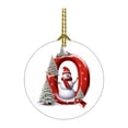 thumbnail image 5 of CuiLiyq 26 Initial Letters Christmas Tree Pendant, Xmas Round Ornaments with Rope Personalized Monogram Decorations, for Christmas Party Gifts DIY Decor (Acrylic, Letter-Q), 5 of 5