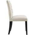thumbnail image 3 of Modern Contemporary Urban Design Kitchen Room Dining Chair, Beige, Fabric Wood, 3 of 4