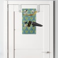 thumbnail image 2 of Colorful Hanging Pocket Organizer, Japanese Squama Inspired Reptilian Eye Illustration, Printed Polyester Storage Bag with Pockets, 9" x 16", Turquoise Multicolor, 2 of 2