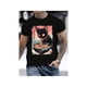 thumbnail image 1 of Camiseta divertida para hombre con un diseño peculiar que presenta un gato negro comiendo ramen con tipografía de estilo japonés para un ambiente cultural y lúdico., 1 of 6