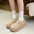 thumbnail image 2 of IUJSOY Platform Mules for Women Comfort Suede Chunky Slip on Slippers Adjustable Arch Support Clogs, 2 of 9