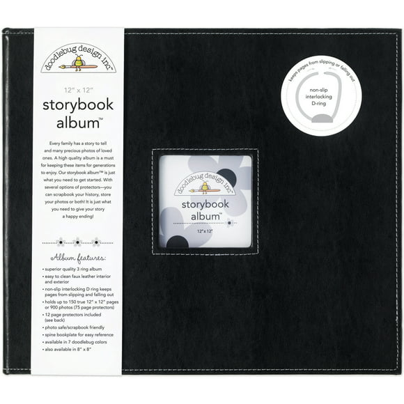 Doodlebug Storybook Design pour Album de Scrapbooking, 12 par 12 Pouces, Scarabée Noir