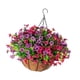 thumbnail image 4 of Cesta colgante de flores artificiales, maceta colgante realista con cadena para plantas C, 4 of 9
