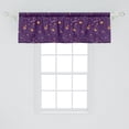 thumbnail image 2 of Ambesonne Space Window Valance, Galaxy Elements Cartoon Style, 54" X 18", Dark Purple Multicolor, 2 of 3