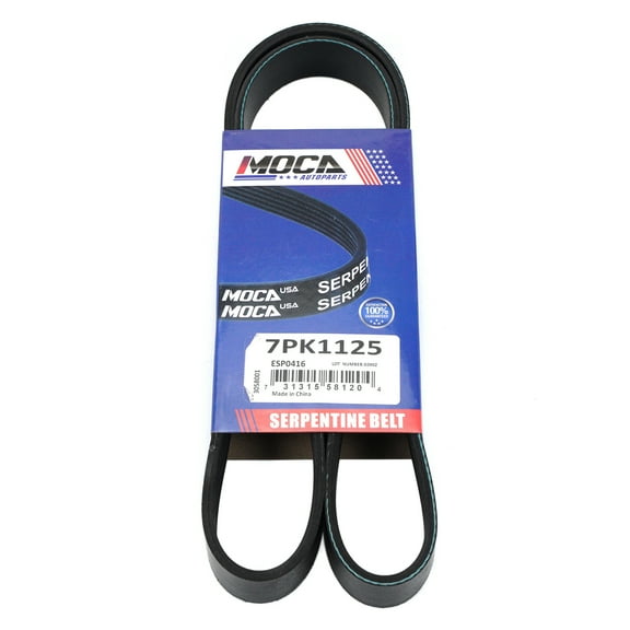 MOCA AUTOPARTS 7PK1125 Serpentine Belt Fit for 2015-2019 Nissan Micra L4 1.6L & 2014-2017 Nissan Versa Note L4 1.6L