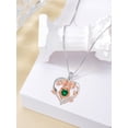 thumbnail image 5 of Dorunmo Heart Necklace 925 Sterling Silver Rose Necklace May Birthstone Wedding Graduation Jewelry for Mom Women, 5 of 10