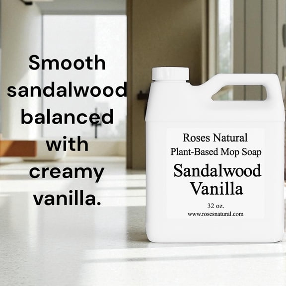 Plant-Based Mop Soap | Non-Toxic Floor Cleaner- Sandalwood Vanilla