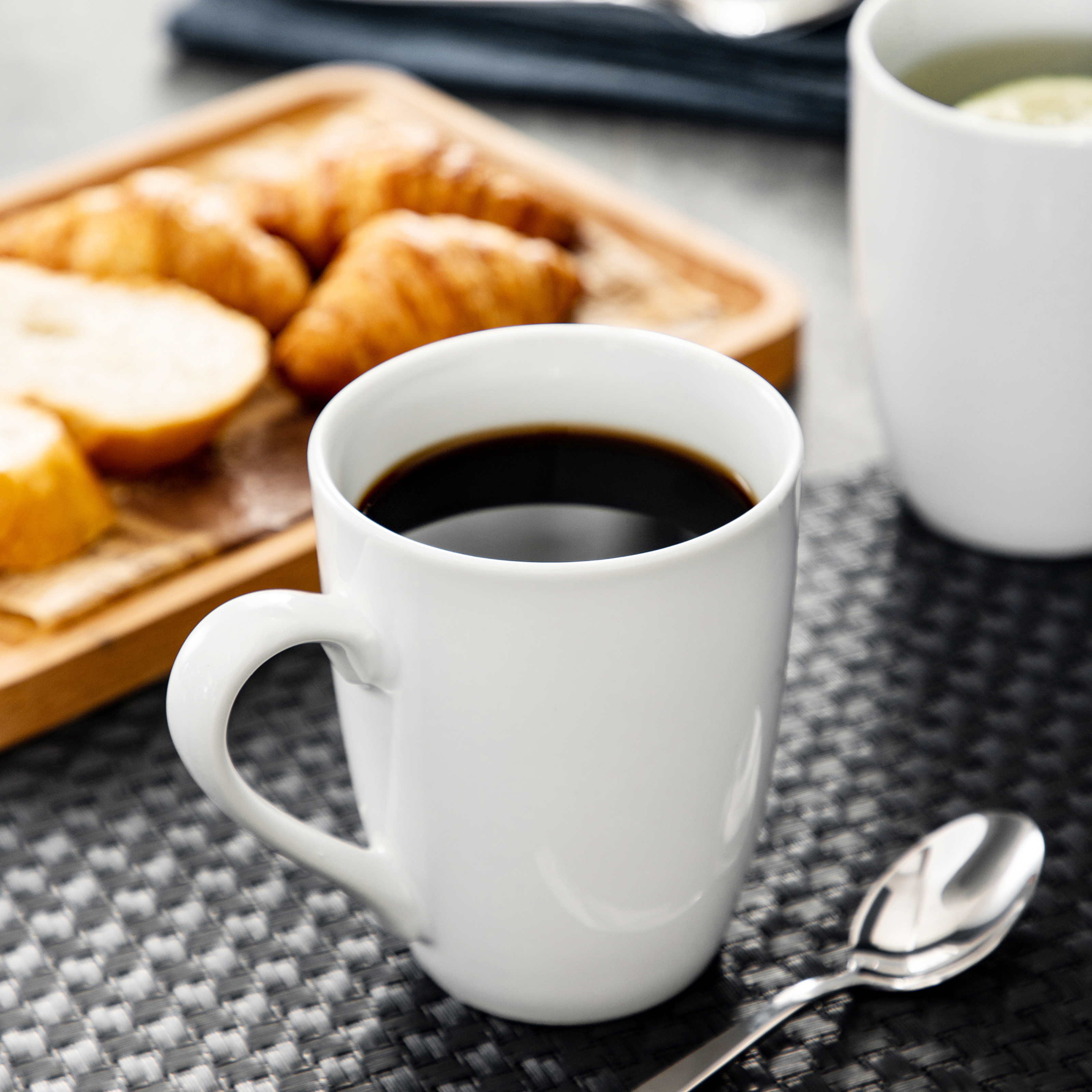 Vancasso 11 oz Ceramic Coffee Mugs, Set of 6, White photo 3