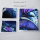 thumbnail image 5 of Juego de Funda Nórdica King Size,Juego de Cama Mariposa Ocean Galaxy Whale para Dormitorio, 5 of 8
