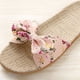 thumbnail image 5 of Pantuflas de verano para mujer, para interior y exterior, antideslizantes, para el hogar, para la oficina, bonitas pantuflas de lino con lazo, 5 of 5