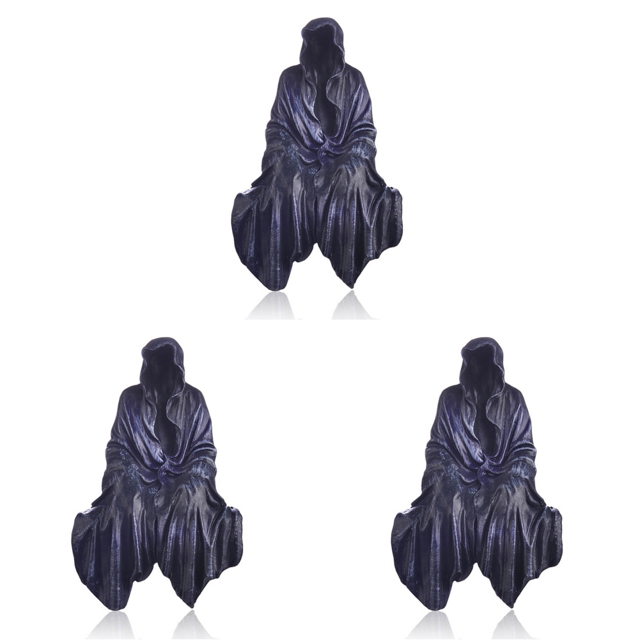 Escultura Gótica Escritorio Estatua Sentada Grim Reaper Resina para La Habitación Del