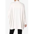 thumbnail image 2 of TheMogan Women's PLUS Cocoon Draped Crepe Long Sleeve Oversized Open Front Cardigan, 2 of 7