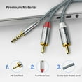 thumbnail image 2 of 3.5 to 2RCA Cable 5.9ft SGEYR Y Splitter Male Stereo Audio Adapter Coaxial Headphone Jack Auxiliary Cord, 2 of 7