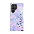 thumbnail image 1 of Personalised Blue Tie Dye Name Samsung Galaxy S22 Ultra Case,iPhone 16 Pro, 1 of 4
