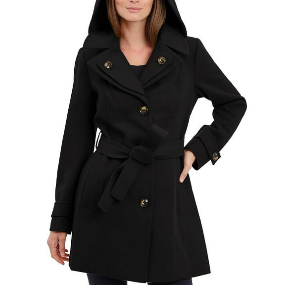 Wutalume Women's Solid Color Winter Thickened Wool Blend Long Coat with Lining, Elegant and Warm, Oversized Fit, Ideal for Formal and Casual Occasions in Cold Seasons,Black L