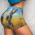 thumbnail image 2 of KLL Funny Countryside Donkey Pattern Workout Shorts for Women Scrunch Short Gym Yoga Running Sport Active Exercise Fitness Shorts, 2 of 5