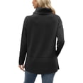thumbnail image 7 of UJNDER Women's Pure Color Round Neck Long Sleeve Tops for Women Casual Comfortable Everyday Wear Black XXXXL, 7 of 7