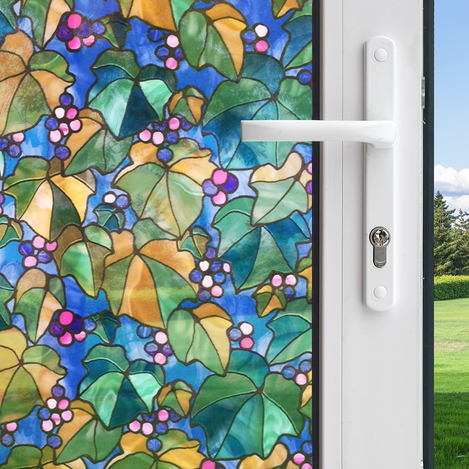 Details about   Static Cling Frosted Stained Glasses Door Window Sticker Film Privacy Decoration 