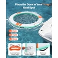 thumbnail image 4 of VEVOR Inflatable Floating Dock, 8 FT Round Inflatable Dock Platform, Non-Slip Water Floating Dock Mat with Portable Carrying Bag & Detachable Ladder, Floating Platform Island Raft for Pool Beach Ocean, 4 of 9