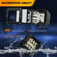thumbnail image 6 of Waywe LED Cubes 2PCS 3Inch 42W LED Pods Driving Lights Spot Flood Offroad LED Work Light Fog Lights Boat Light with Wiring Harness Kit for Pickup Trucks UTV ATV SUV Motor Car, 6 of 6
