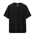 thumbnail image 2 of Mens Soft T-Shirt Short Sleeve Pack Crewneck Gym Tee Shirt Regular Fit Undershirt Tee Tops Bulk Fashion Casual Athletic Short Sleeve (Black,XXXL), 2 of 4