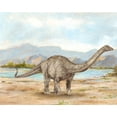 thumbnail image 2 of Harper, Ethan 32x26 Black Ornate Wood Framed with Double Matting Museum Art Print Titled - Dinosaur Illustration V, 2 of 4