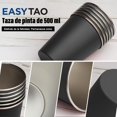 thumbnail image 2 of Vasos de Acero Inoxidable Apilable 500ml 6PCS, Taza Termica Frio y Caliente, Diseño en Color Mate, para Hogar, Reuniones, Fiesta y Viajar (Negro), 2 of 5