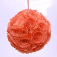thumbnail image 1 of Party Spin Boules de Fleurs Pomander Centre de Table de Mariage, 10 Pouces, Corail, 1 of 2