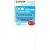 Major DOK docusate sodium Softgels 100 mg - 100 Count per bottle (6 Pack)