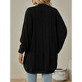 thumbnail image 5 of SWSMCLT Women's 2025 Baggy Cardigan Sweaters Autumn Date Knit Cardigan Sweater Batwing Sleeve Elegant Black Small, 5 of 5