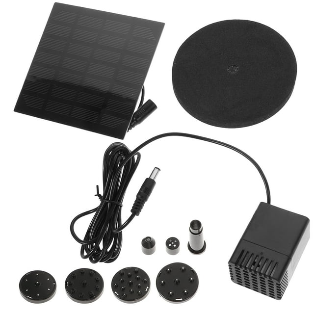 1Set Solar Water Fountain for Homeowners Garden Decoration Hydroponic Systems 4.3x4.3x1.4in