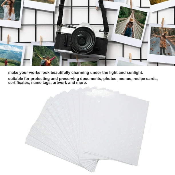 SGERUFZ 10 Feuilles Papier Holographique Autocollant A4 - Film Vinyle Transparent Arc-en-Ciel Pour Imprimante
